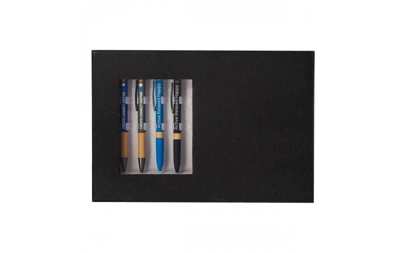 Pudełko do prezentacji długopisów Haga, czarny