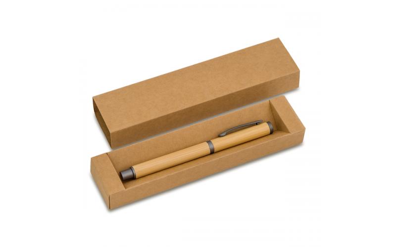 Bambusowy długopis w pudełku Machino, beżowy