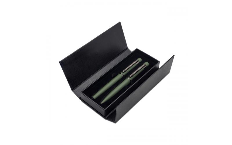Zestaw piśmienniczy Softis, ciemny zielony