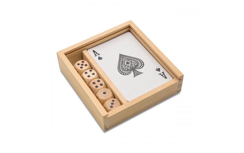 Zestaw gier Makao, beżowy