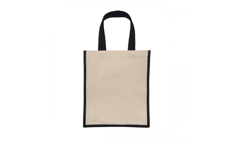 Torba bawełniana z jutą Fibra, czarny