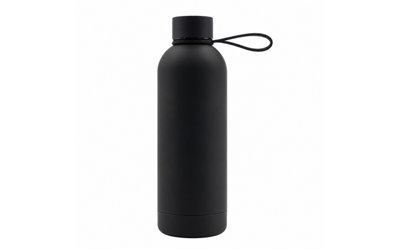 Butelka termiczna z uchwytem Mendoza Duo 500 ml, czarny