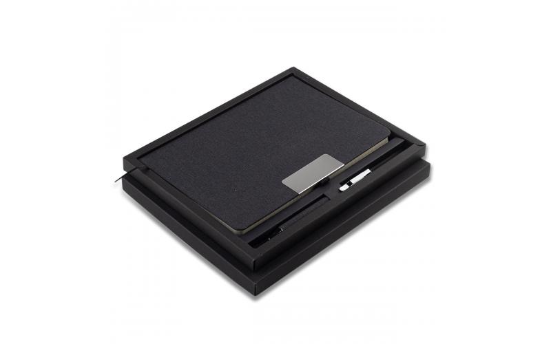 Notes z długopisem w pudełku Plata, czarny