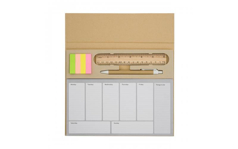 Planner biurkowy Melle, brązowy