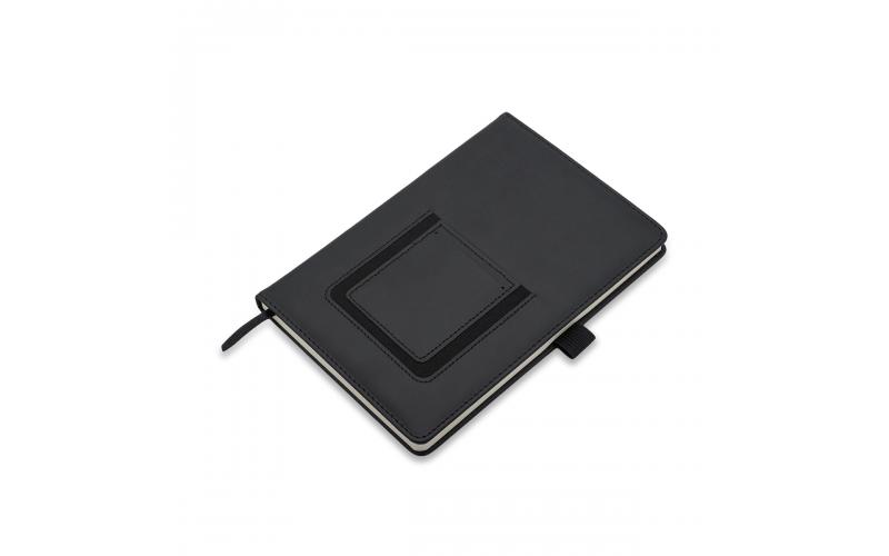 Notes z kieszonką na telefon Eibar, czarny