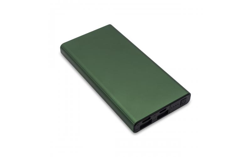 Power bank 10000 mAh Banco, ciemny zielony
