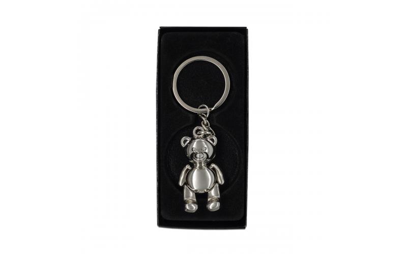 Brelok miś Checo, srebrny