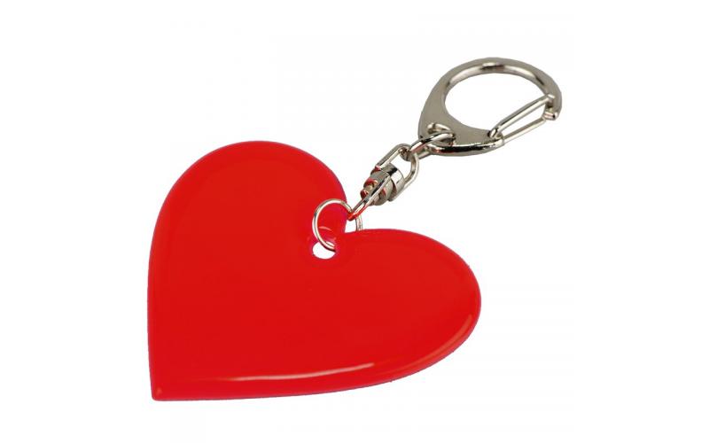 Brelok odblaskowy Affection, czerwony