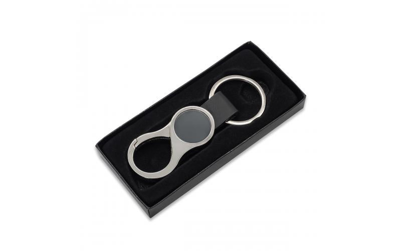 Brelok z karabińczykiem Lenard , czarny