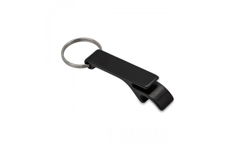 Aluminiowy brelok - otwieracz, czarny