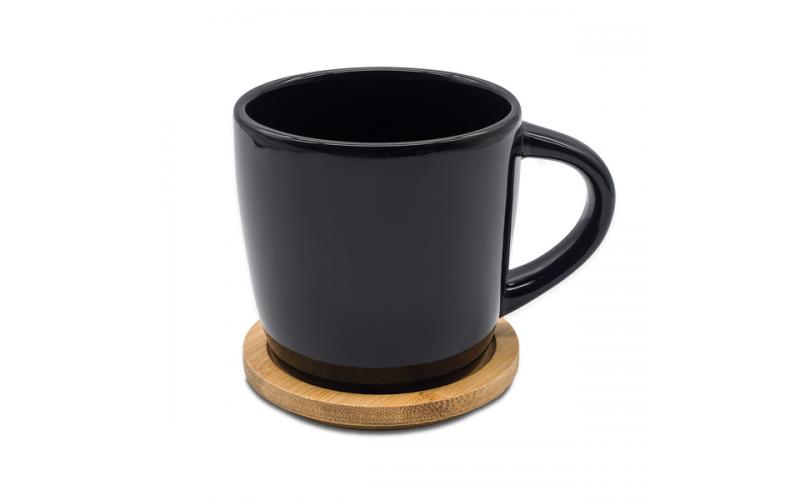 Kubek ceramiczny Arona 320 ml, czarny