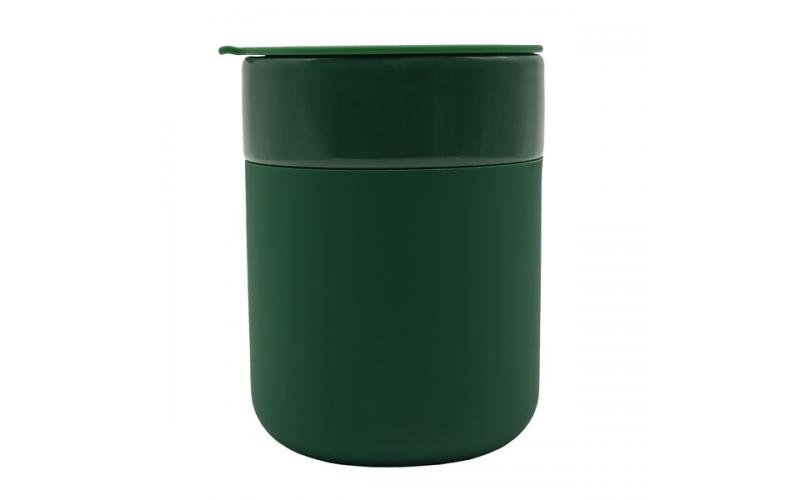 Kubek ceramiczny Caldo 370 ml, ciemny zielony