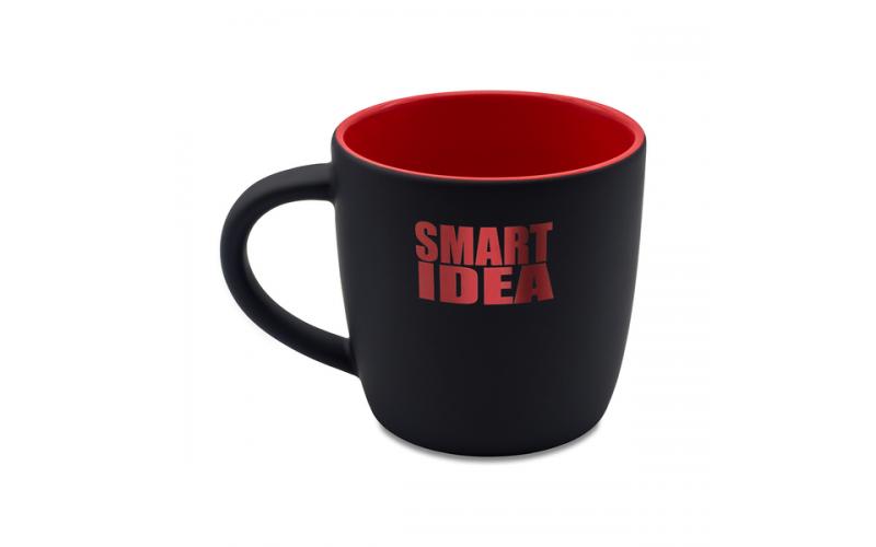 Kubek ceramiczny Esla 345 ml, czerwony