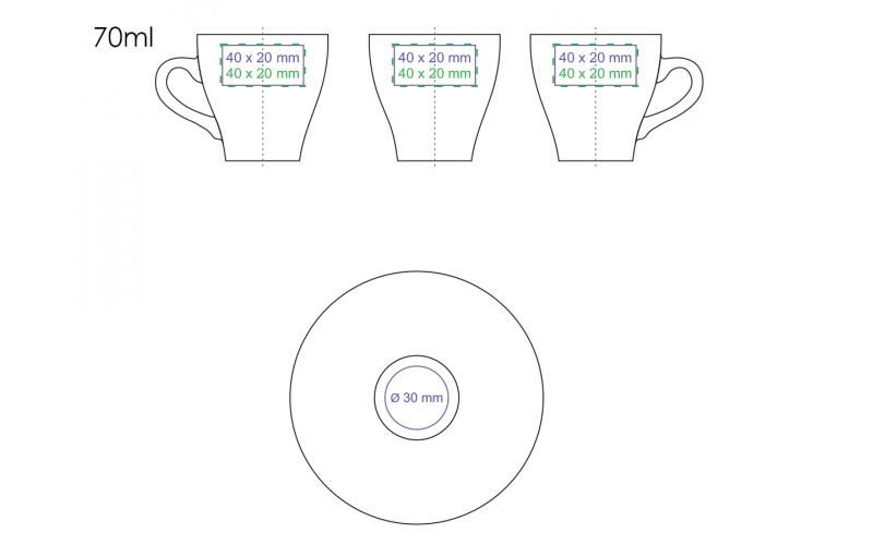 Venezia Coffee Set 70ml biały/biały