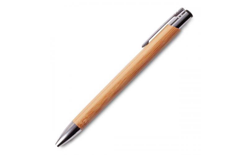 Długopis Vizela w bambusowym etui, brązowy
