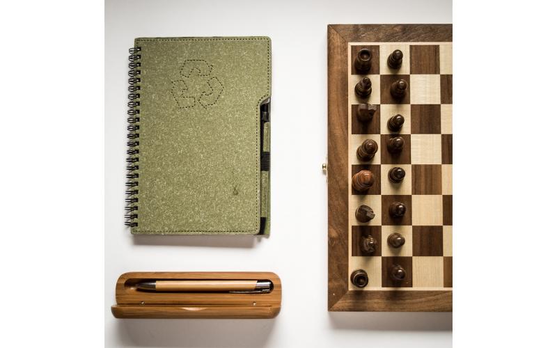 Długopis Vizela w bambusowym etui, brązowy