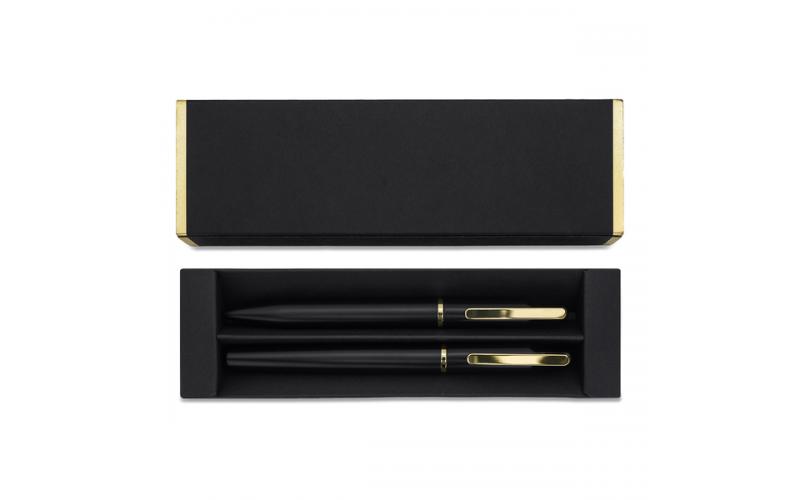 Zestaw piśmienniczy (lustrzany grawer) Treasure, złoty