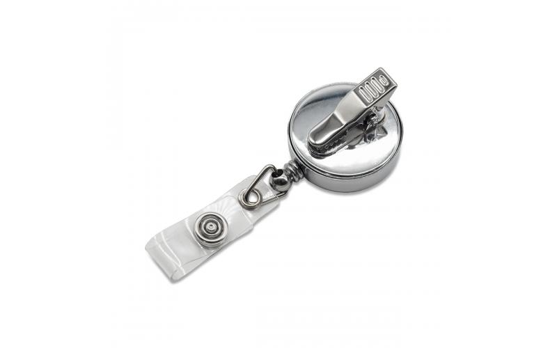 Metalowy ski-pass Zipik, srebrny