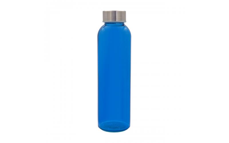 Kolorowa, szklana butelka Aqua Kuba 500 ml, niebieski