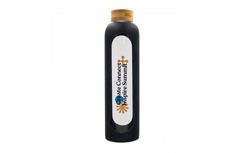 Butelka ze szkła borokrzemowego Richmond 1100 ml, czarny