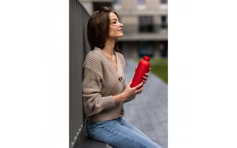 Butelka termiczna Mendoza 500 ml, czerwony