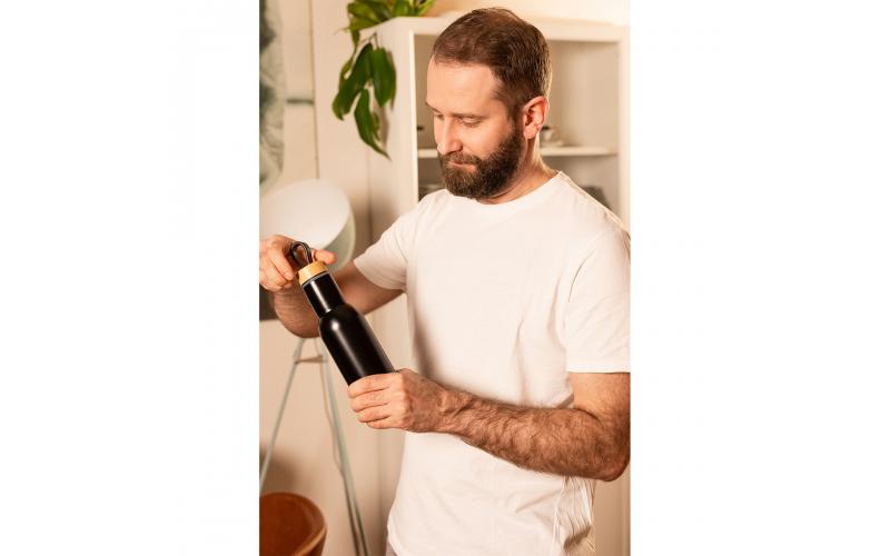 Butelka termiczna Lome 400 ml, czarny