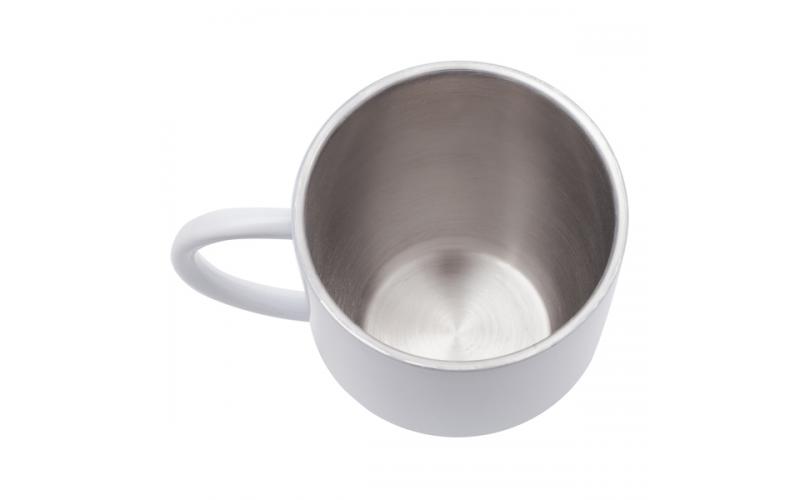Kubek stalowy Day Alis z powłoką sublimacyjną 350 ml, biały