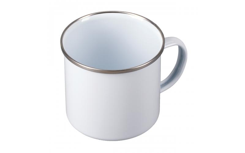 Kubek emaliowany z powłoką sublimacyjną Odis 500 ml, biały