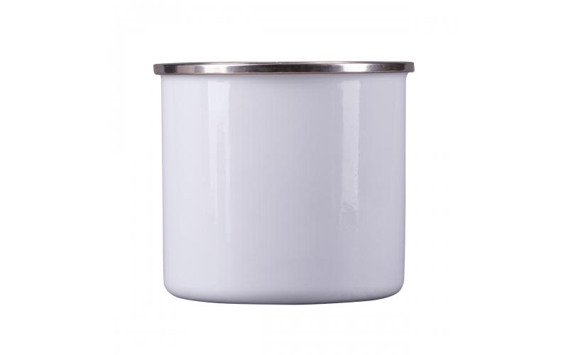Kubek emaliowany z powłoką sublimacyjną Odis 500 ml, biały