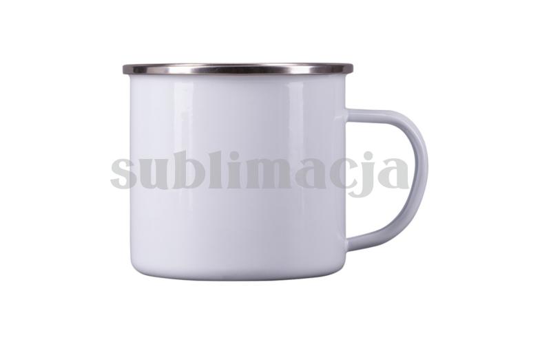 Kubek emaliowany z powłoką sublimacyjną Odis 500 ml, biały