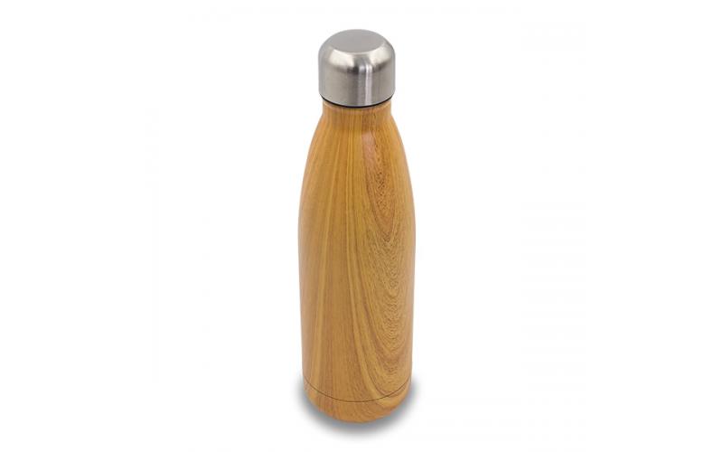 Butelka termiczna Woody 500 ml, brązowy