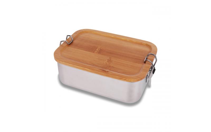 Stalowy lunch box Somerton 800 ml, srebrny