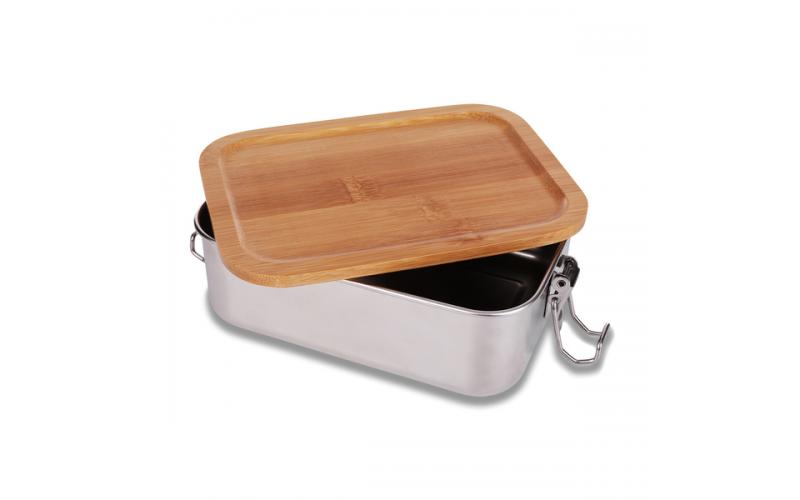Stalowy lunch box Somerton 800 ml, srebrny