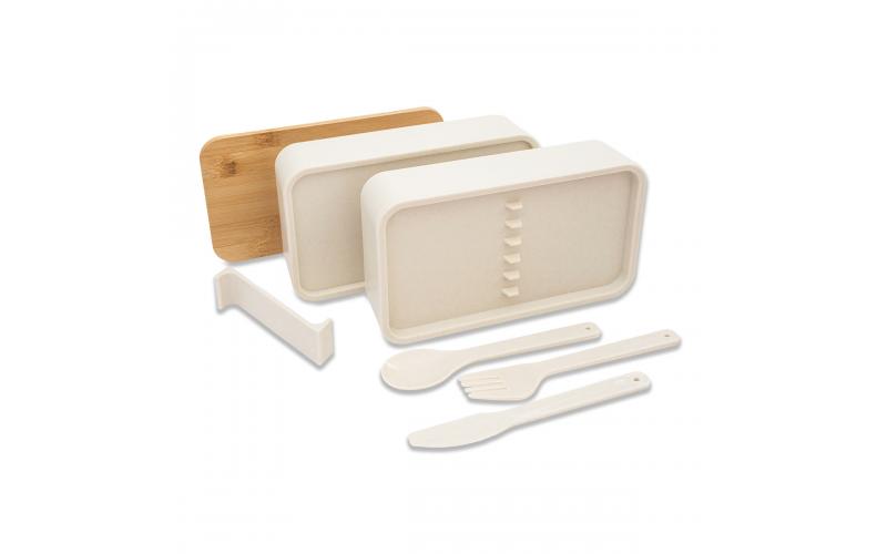 Victor lunch box podwójny 1000 ml, beżowy