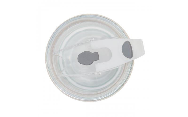 Kubek szklany Vigo 350 ml, beżowy/transparentny