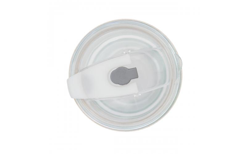 Kubek szklany Vigo 350 ml, beżowy/transparentny