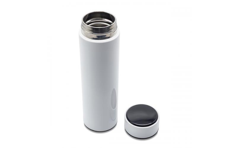 Kubek termiczny z termometrem Falco 420 ml, biały