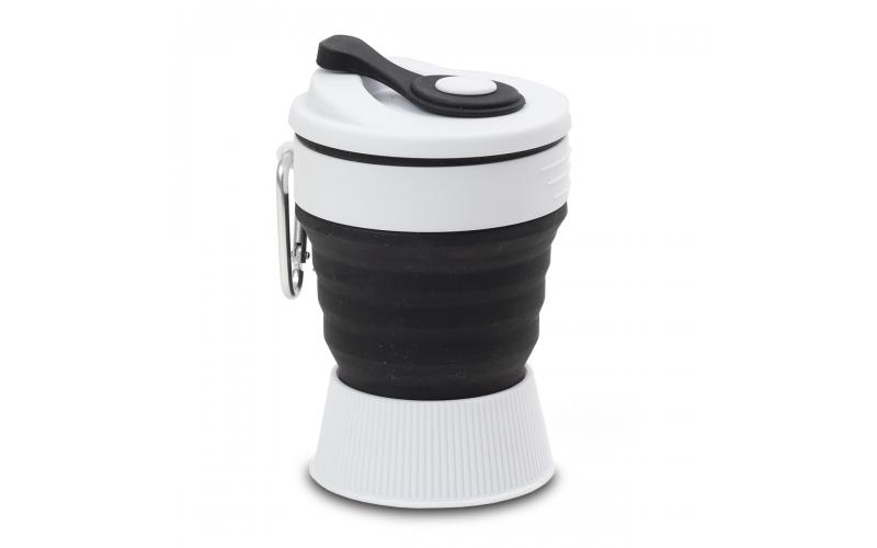 Kubek silikonowy Flexi 350 ml, czarny