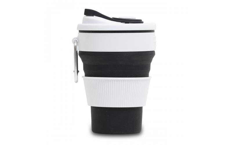 Kubek silikonowy Flexi 350 ml, czarny