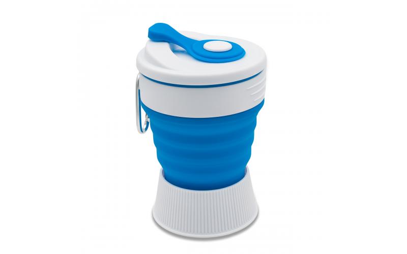 Kubek silikonowy Flexi 350 ml, niebieski