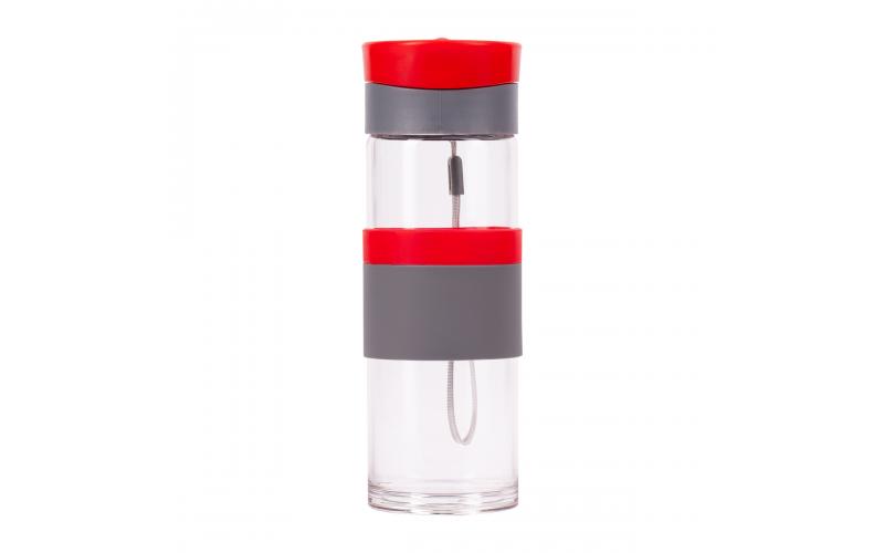 Szklana butelka Top Form 440 ml, czerwony