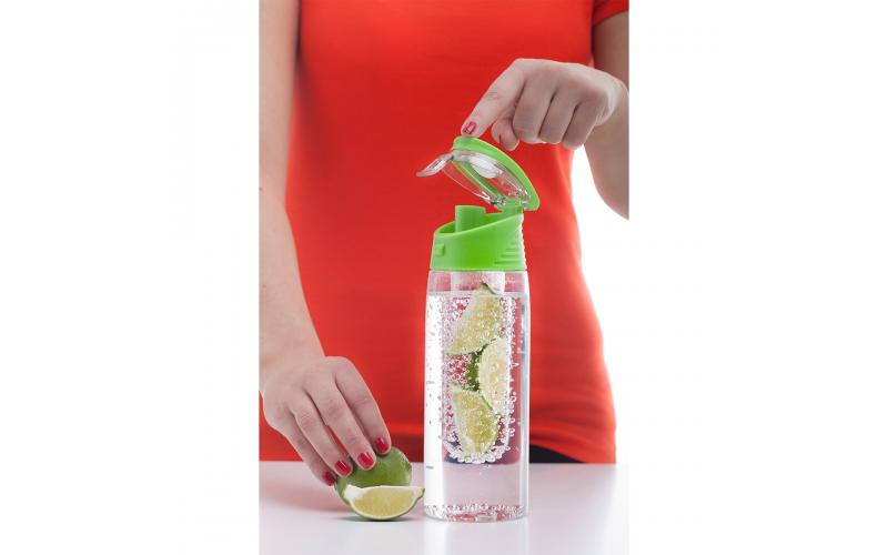 Bidon Frutello 700 ml, zielony/transparentny