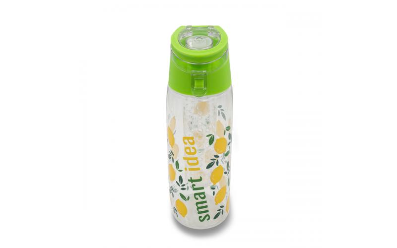 Bidon Frutello 700 ml, zielony/transparentny