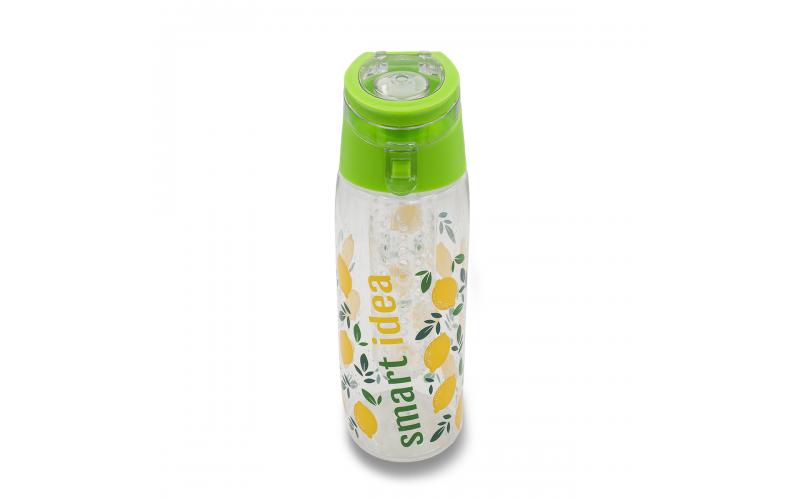 Bidon Frutello 700 ml, zielony/transparentny