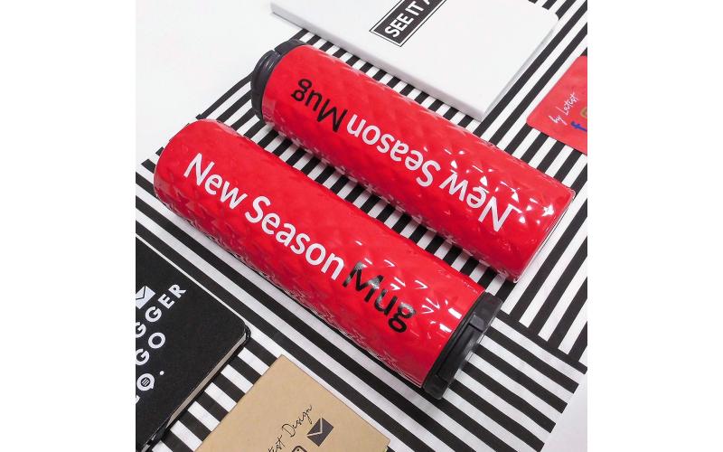 Kubek termiczny Dawson 450 ml, czerwony