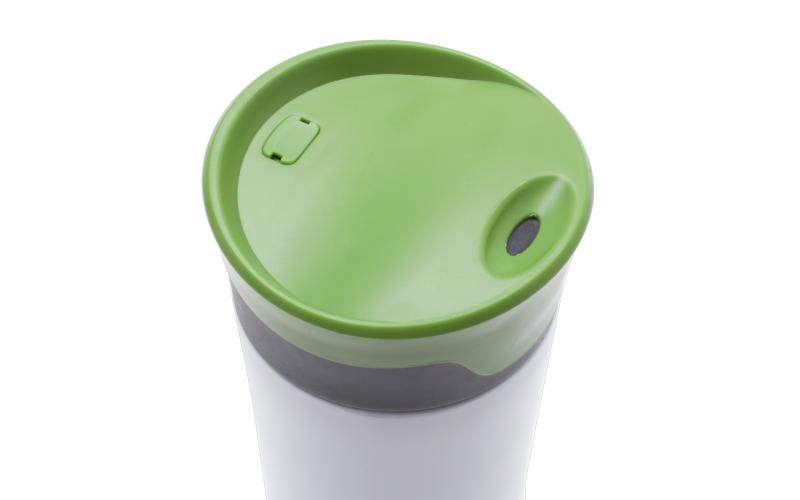 Kubek termiczny Telescope 430 ml, biały/zielony