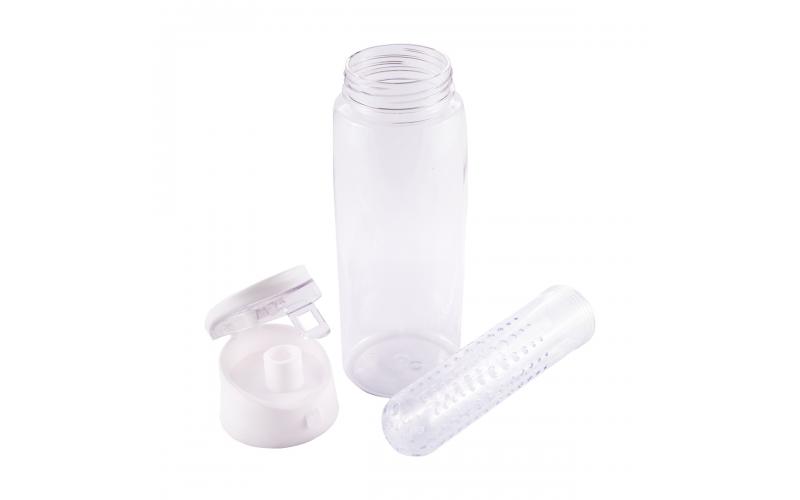 Bidon Mint 700 ml, biały/transparentny