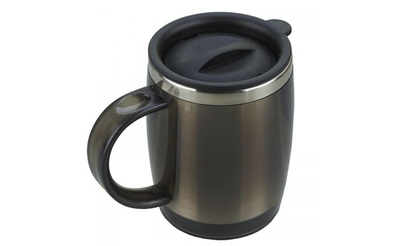 Kubek termiczny Barrel 400 ml, grafitowy