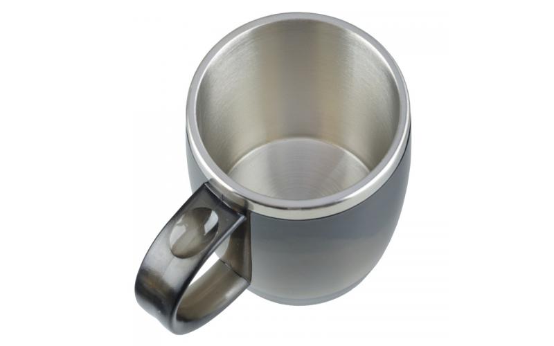 Kubek termiczny Barrel 400 ml, grafitowy