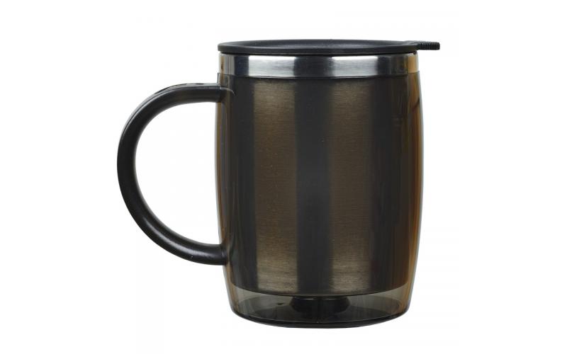 Kubek termiczny Barrel 400 ml, grafitowy